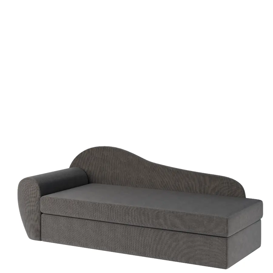 MATYLDA rošt, válenda celočalouněná, provedení levé, látka B 06 šedý melír